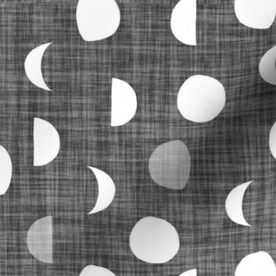 moon phases // charcoal linen