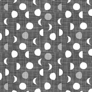 moon phases // charcoal linen