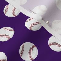 baseballs - red stitching on dark purple C19BS