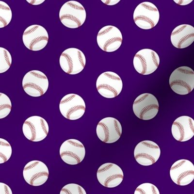 baseballs - red stitching on dark purple C19BS
