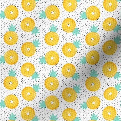 (small scale) Pineapple donuts - doughnuts - summer - polka dots - LAD19BS