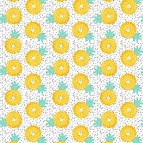 (small scale) Pineapple donuts - doughnuts - summer - polka dots - LAD19BS