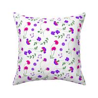 Ditsy floral in pink and purple