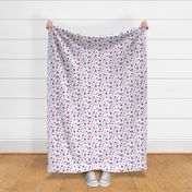 Ditsy floral in pink and purple