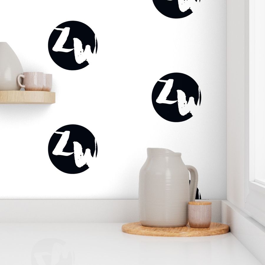 Zoe Wilde Logo Scrunchies // Black on White