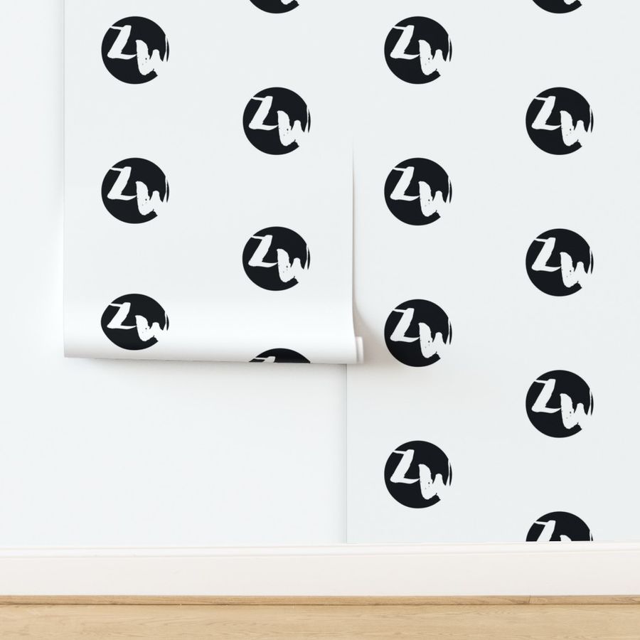 Zoe Wilde Logo Scrunchies // Black on White