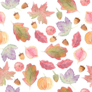 Watercolor Fall Leaves
