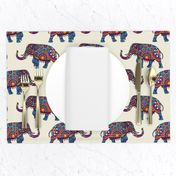 Colorful Boho Marching Elephants