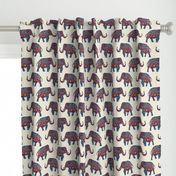 Colorful Boho Marching Elephants