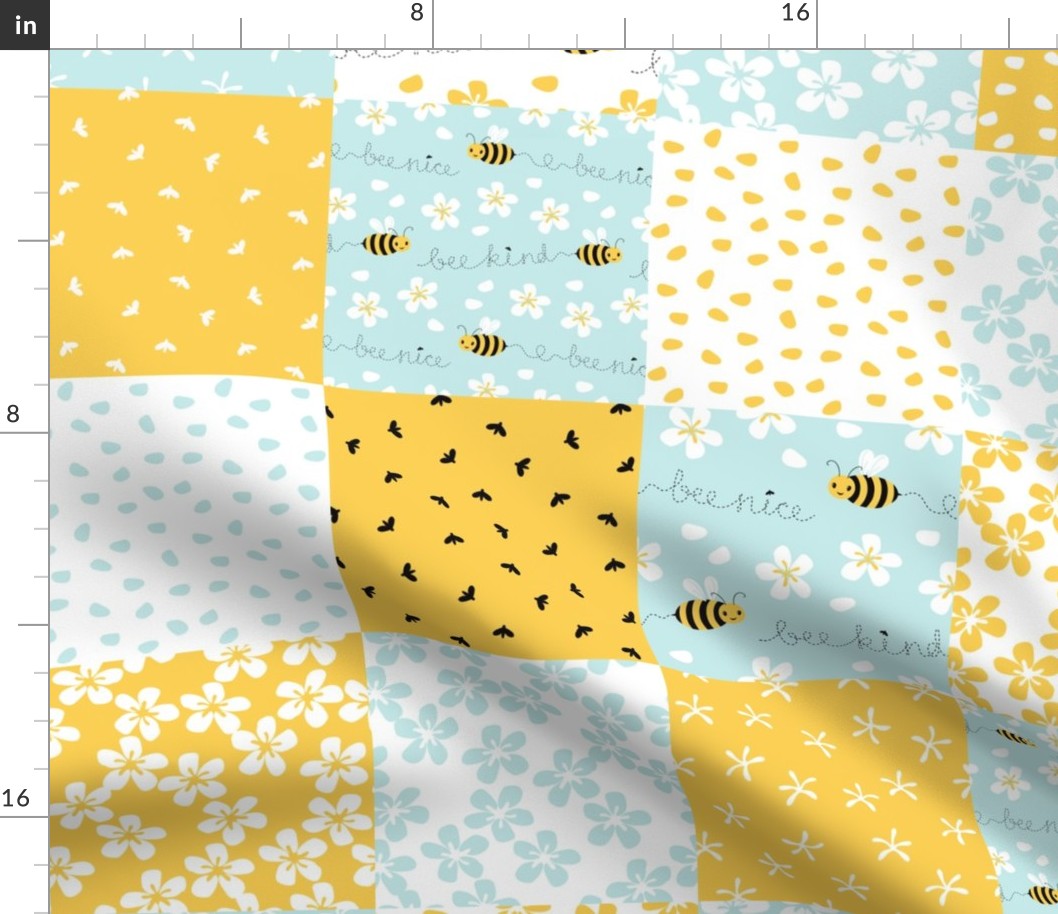 Bee Nice cheater quilt 6''