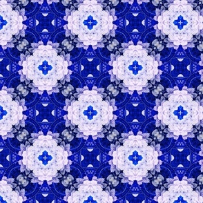 Blue White floral 2