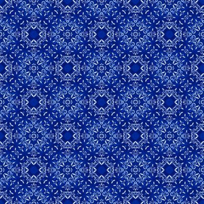 Blue White motif