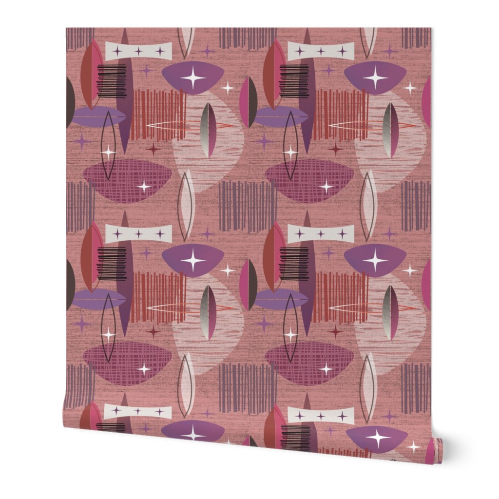 Mid Century Modern graphic pink