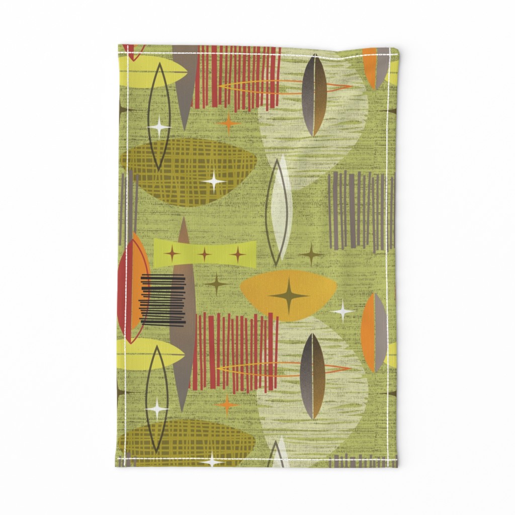 Mid Century Modern graphic green