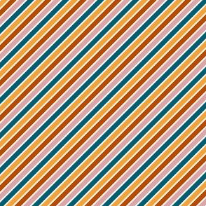 Coastal Diagonal Stripes Colorful