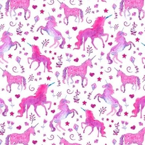 Pink Unicorns at Play - Medium