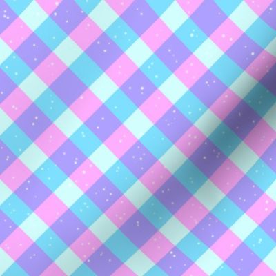 Pastel Gingham With Sparkles