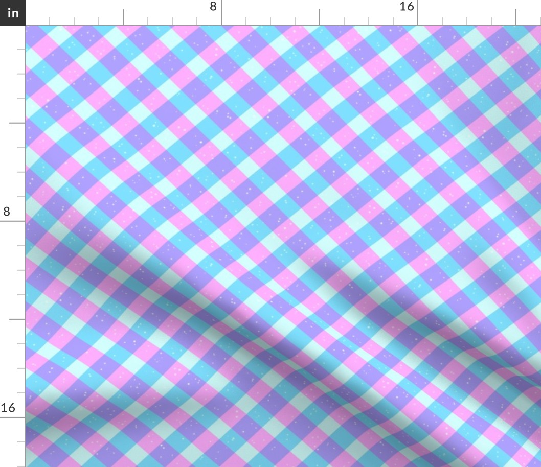 Pastel Gingham With Sparkles