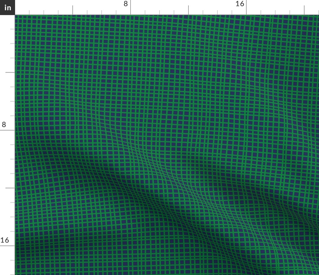 Green crosshatch on navy