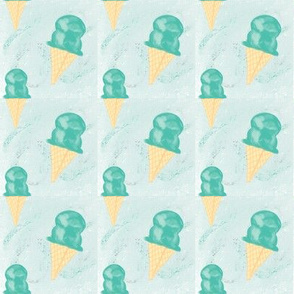 Mint Ice Cream Cones