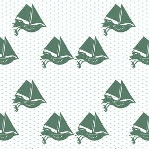 BirdBoat in chive green