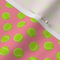 (small scale) tennis balls on pink C19BS