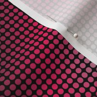 Statement magenta polka dots on black