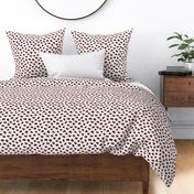 Trendy leopard print animals fur modern Scandinavian style raw brush  abstract maroon burgundy white