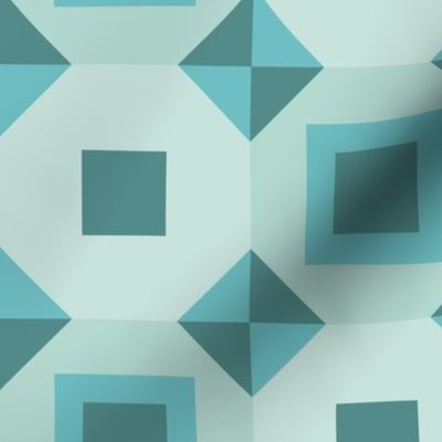 Geometric Blue Portugesse Tiles
