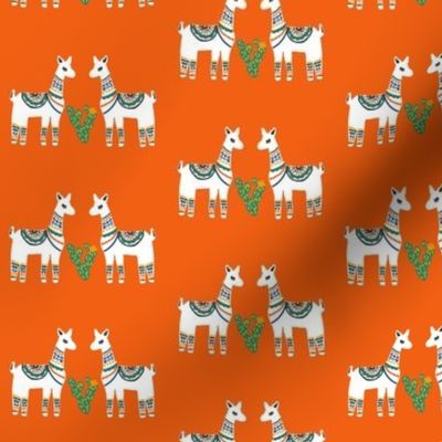 Lovely Llamas in Orange