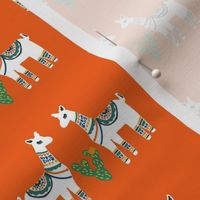 Lovely Llamas in Orange