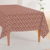 Small Dahlia Flowers in Peach and Brown