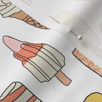 icecream fabric // - al19, food fabric, ice creams fabric, british ice cream fabric, 99 fabric, flake fabric, ice cream cones - white coral