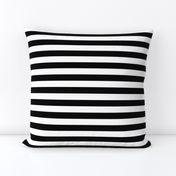 black and white 2cm stripes horizontal