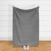 black and white 2cm stripes horizontal