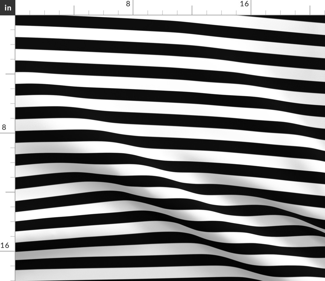 black and white 2cm stripes horizontal