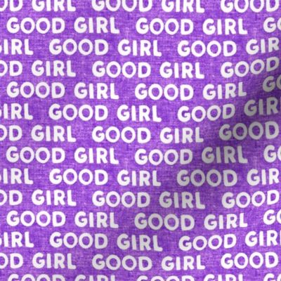 Good girl - dog - typography - purple - LAD19