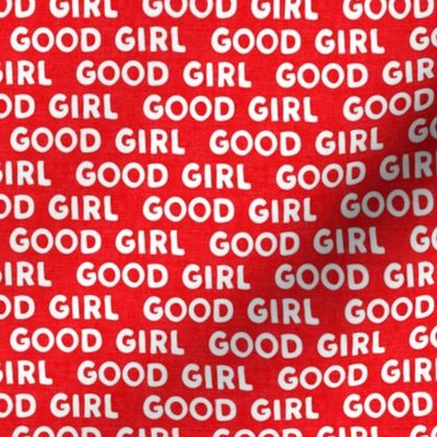 Good girl - dog - typography - red- LAD19