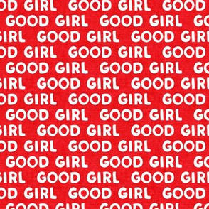 Good girl - dog - typography - red- LAD19