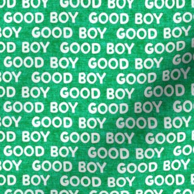 Good boy - dog - typography - green - LAD19