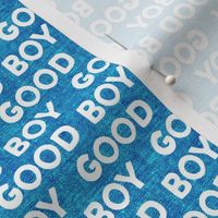 Good boy - dog - typography - blue - LAD19