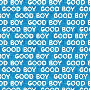 Good boy - dog - typography - blue - LAD19