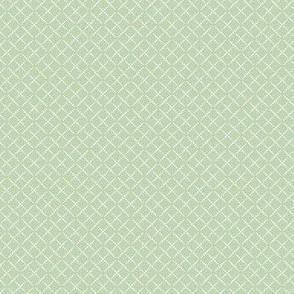 Bead Box: Mossy Green & White Beaded Argyle, Diamond Grid