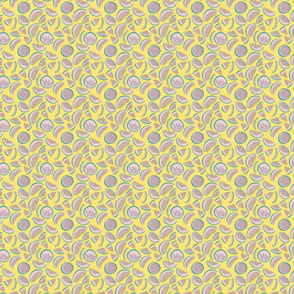 abstract watermelons on yellow