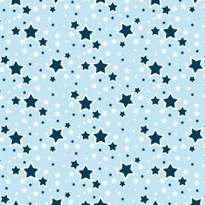 Star Ditsy in Light Blue for 4th of July