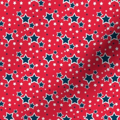 Red, White, Blue Star Ditsy for 4th of July