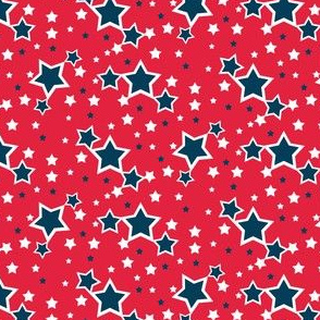 Red, White, Blue Star Ditsy for 4th of July