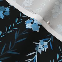 Forget me not black pattern horizontal 2