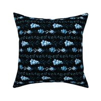 Forget me not black pattern horizontal 2