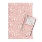 Modern pastel city blocks - pink